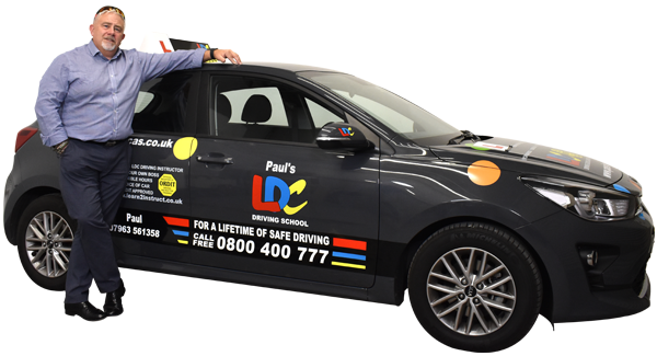 Paul Micklethwaite driving school car